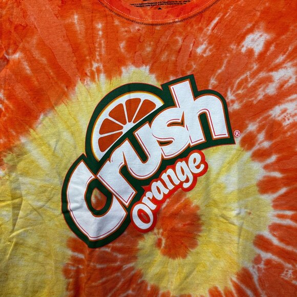 Crush Orange Citrus Flavored Soda Promo Tie Dye Crop Top L - Picture 2 of 4